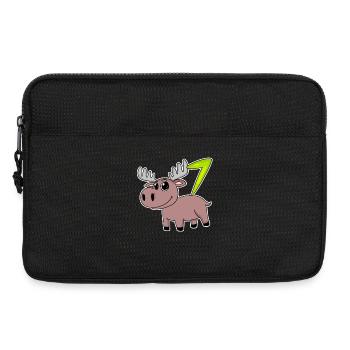 7th Birthday Motif Moose - Seven Years Old - Laptop bag 13" - black - Front
