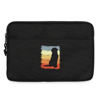 Dessin de chien Look vintage - Sacoche pour ordinateur portable 13 pouces - noir - Devant
