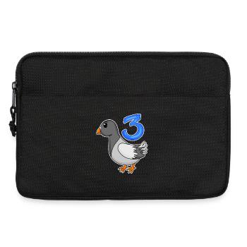 Motif 3ème anniversaire Colombe - Trois ans - Sacoche pour ordinateur portable 13 pouces - noir - Devant