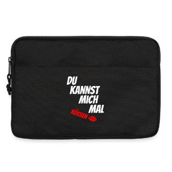 Du kannst mich mal küssen - Laptoptasche 13" - Schwarz - Vorne