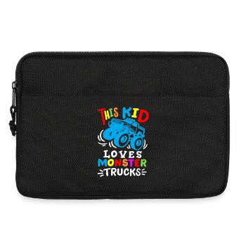 Monstertrucks für Kinder - Laptoptasche 13" - Schwarz - Vorne