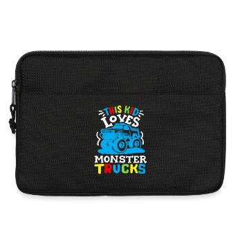 Monstertrucks für Kinder - Laptoptasche 13" - Schwarz - Vorne