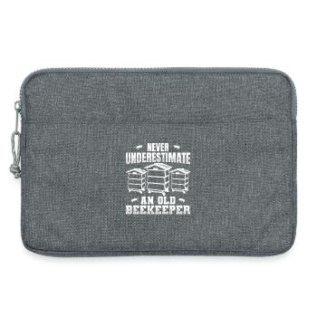 Never underestimate an old beekeeper - Laptop bag 13" - heather grey - Front