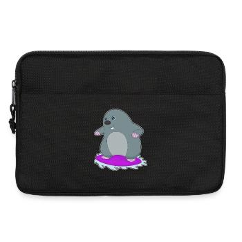Été de surf sur la planche de surf de taupe - Sacoche pour ordinateur portable 13 pouces - noir - Devant