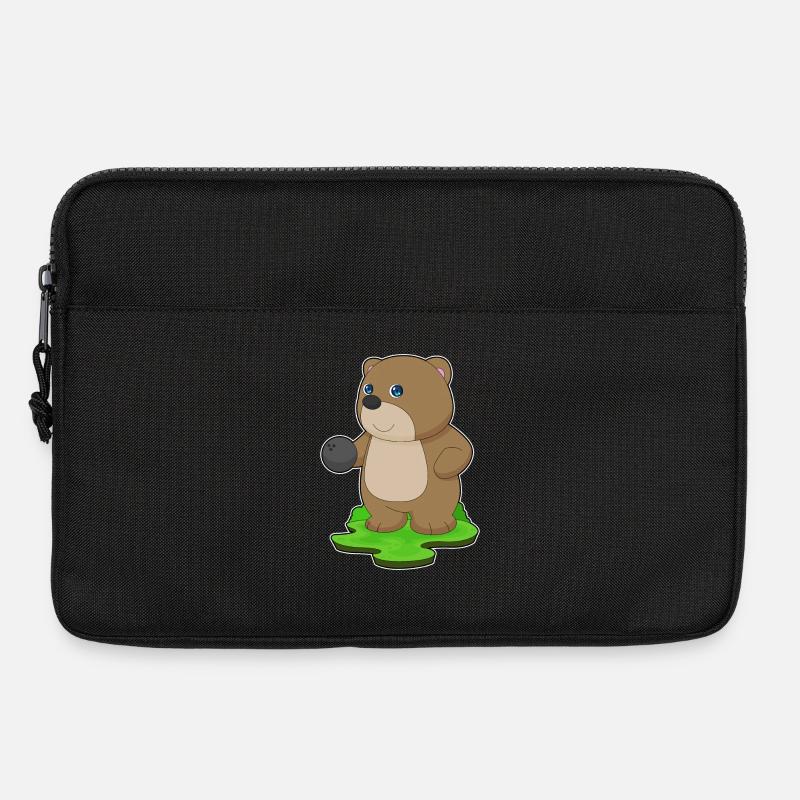 Bär Bowling Bowlingkugel - Laptoptasche 13" - Schwarz