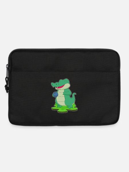 Krokodil Bowling Bowlingkugel - Laptoptasche 13" - Schwarz