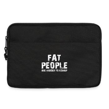 Dicke Menschen sind schwieriger zu entführen - Laptoptasche 13" - Schwarz - Vorne