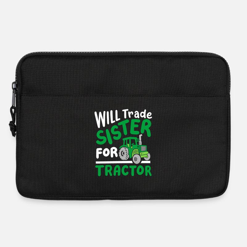 Traktor Schwester Landwirtschaft - Laptoptasche 13" - Schwarz