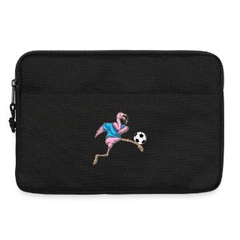 Flamingo Joueur de football Football - Sacoche pour ordinateur portable 13 pouces - noir - Devant