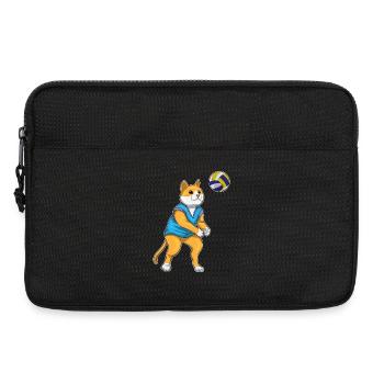 Chat Joueur de volley-ball Volley-ball - Sacoche pour ordinateur portable 13 pouces - noir - Devant