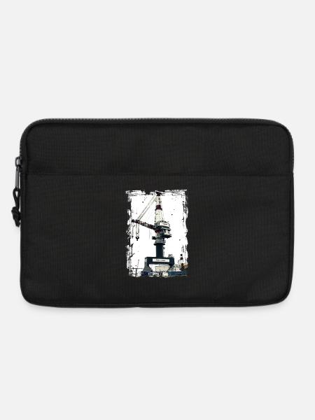 Rostock Port Liebherrr Kran - Laptoptasche 13" - Schwarz
