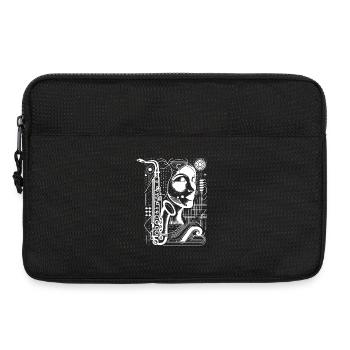 Saxophone Femme - Sacoche pour ordinateur portable 13 pouces - noir - Devant
