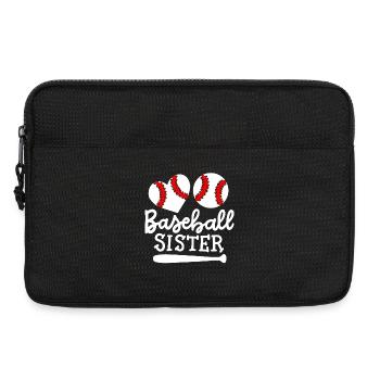 Baseball Baseballspieler Schwester - Laptoptasche 13" - Schwarz - Vorne