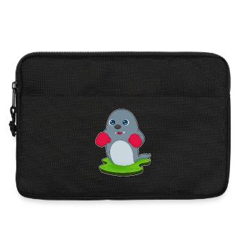 Seehund Boxer Boxhandschuhe Boxen - Laptoptasche 13" - Schwarz - Vorne
