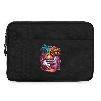 Chats romantiques au coucher du soleil - Sacoche pour ordinateur portable 13 pouces - noir - Devant