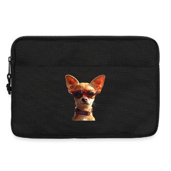 Maîtresse de chien chihuahua J’aime les chihuahuas mignons - Sacoche pour ordinateur portable 13 pouces - noir - Devant