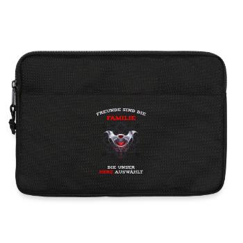 Herz und Fledermaus Familienmotiv - Laptoptasche 13" - Schwarz - Vorne