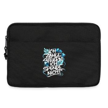 Ich zahle Steuern! ich spende nicht - Laptoptasche 13" - Schwarz - Vorne