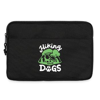 Hundeliebhaber Wanderer - Laptoptasche 13" - Schwarz - Vorne