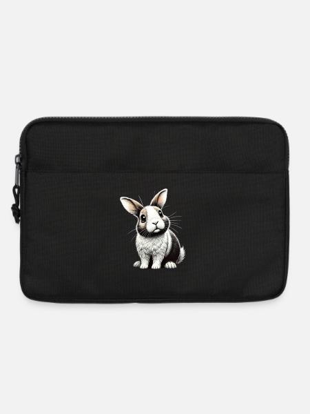 Adorable bunny illustration - Laptop bag 13" - black