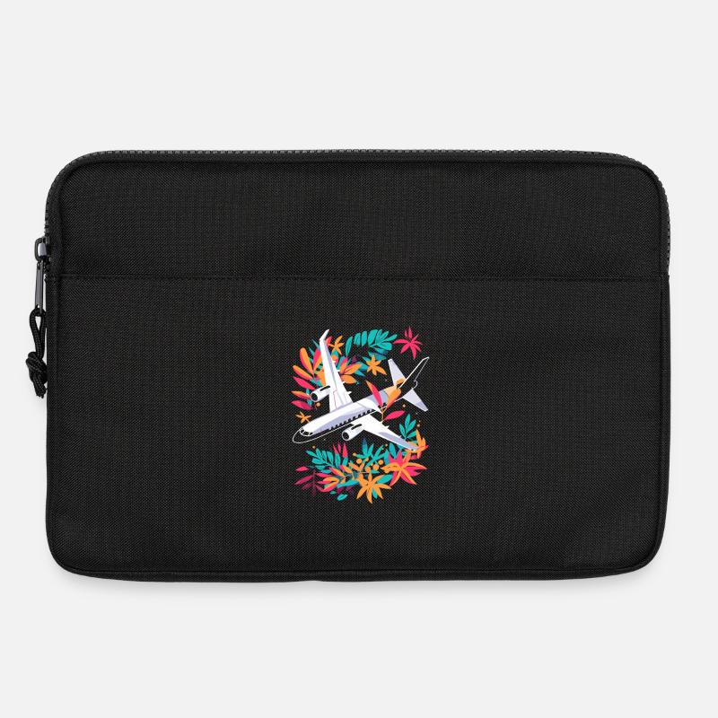 Flugzeug Cartoon - Laptoptasche 13" - Schwarz