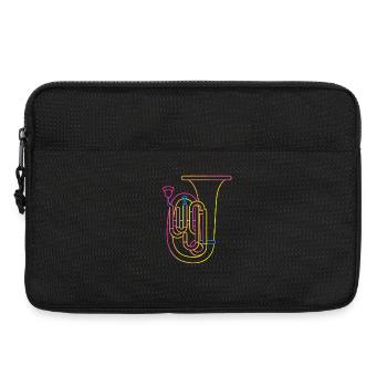 Tuba Zeichnung Retro - Laptoptasche 13" - Schwarz - Vorne