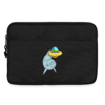 Dolphin Easter Swimming - Laptop bag 13" - black - Front