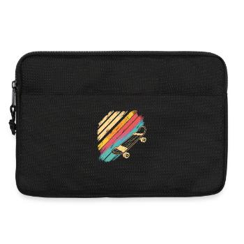 Skateboard Sketch Rétro - Sacoche pour ordinateur portable 13 pouces - noir - Devant