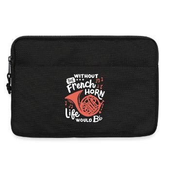 Waldhornspieler Hornist - Laptoptasche 13" - Schwarz - Vorne