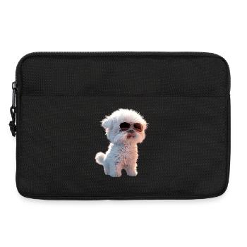 Maltais Petit Chien Maltais Amour Doux Maltais - Sacoche pour ordinateur portable 13 pouces - noir - Devant