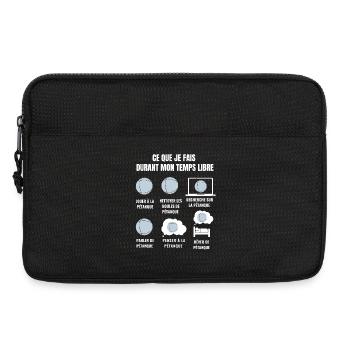 Was ich in meiner Freizeit mache - Pétanque - Laptoptasche 13" - Schwarz - Vorne