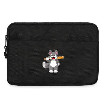 Cat Baseball Batte de baseball - Sacoche pour ordinateur portable 13 pouces - noir - Devant