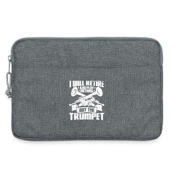 Trompettes Papy - Sacoche pour ordinateur portable 13 pouces - gris chiné - Devant