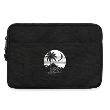 Mountainbiking Zeichnung - Laptoptasche 13" - Schwarz - Vorne