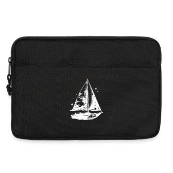 Segelboot Skizze - Laptoptasche 13" - Schwarz - Vorne