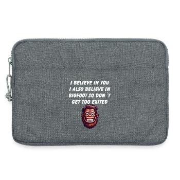 Je crois en toi Citation drôle d’humour Bigfoot - Sacoche pour ordinateur portable 13 pouces - gris chiné - Devant