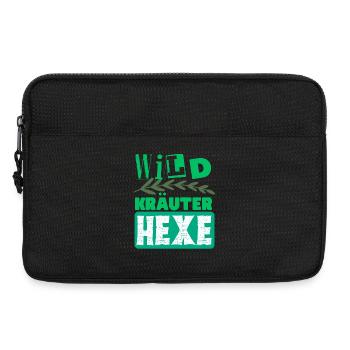 Mama Wildkräuter Hexe Kräuter Design - Laptoptasche 13" - Schwarz - Vorne