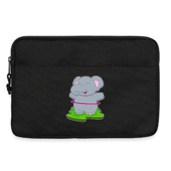 Elephant Fitness Hoop Workout Gymnastics - Laptop bag 13" - black - Front