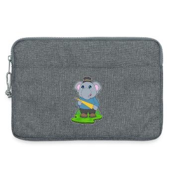 Elefant Regenschirm - Laptoptasche 13" - Grau meliert - Vorne