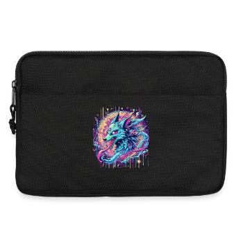 Psychedelic Fox Head Goa Art - Laptop bag 13" - black - Front