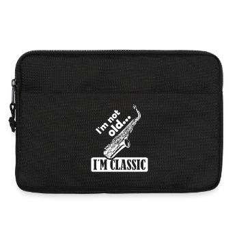Saxophon klassische Musik Sprüche lustig Symbol - Laptoptasche 13" - Schwarz - Vorne