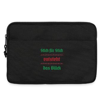 Point par point, le bonheur surgit - Sacoche pour ordinateur portable 13 pouces - noir - Devant
