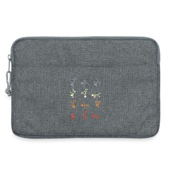 Breakdancer Strichfiguren - Laptoptasche 13" - Grau meliert - Vorne