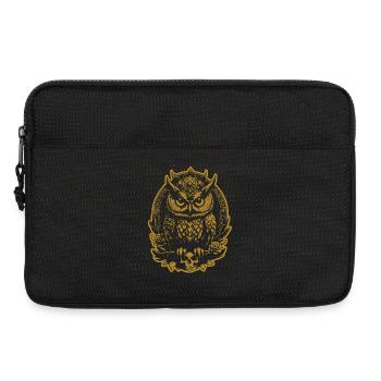 Mystic Owl Sitting on a Skull - Laptop bag 13" - black - Front