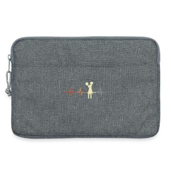 Ligne de cœur de pom-pom girl - Sacoche pour ordinateur portable 13 pouces - gris chiné - Devant