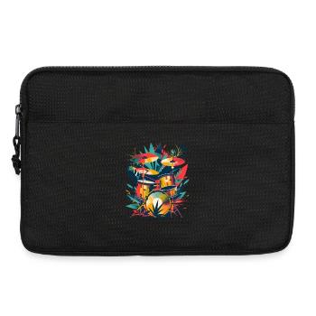 Drum Set Illustration - Laptoptasche 13" - Schwarz - Vorne