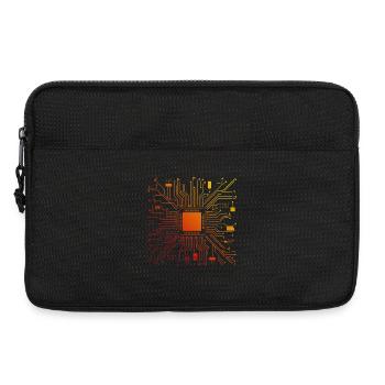 Tech Computer Motherboard Abstract Microchip - Laptop bag 13" - black - Front