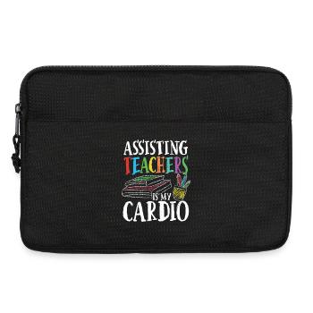 Assisting teachers is my cardio - Laptoptasche 13" - Schwarz - Vorne