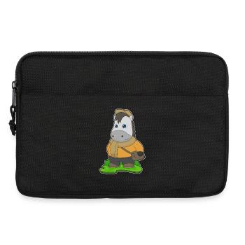 Pferd Handtasche - Laptoptasche 13" - Schwarz - Vorne