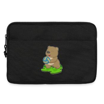 Ours Joueur de volley-ball Volley-ball - Sacoche pour ordinateur portable 13 pouces - noir - Devant